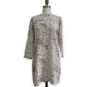 NWT Secret Squirrel Silk shift above the Knee Long Sleeve Polka Dot Dress M